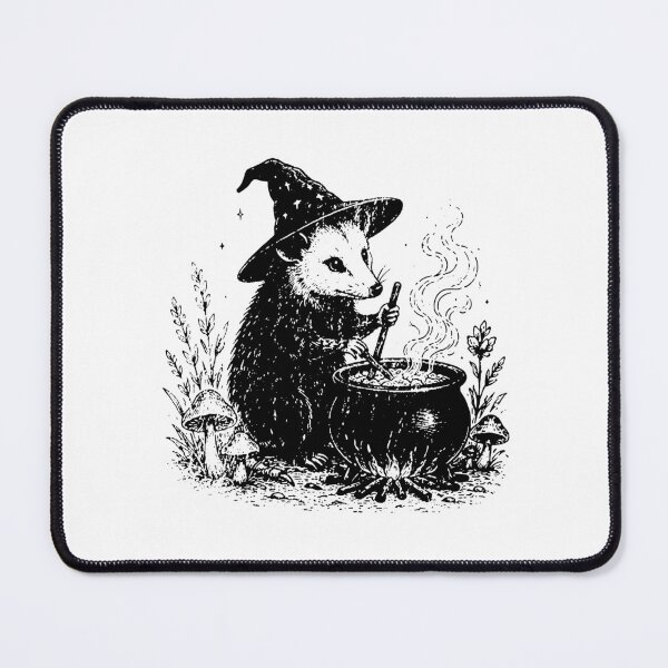 Item preview, Vintage Witch Opossum Graphic Tee, Retro Woodland Magic Shirt, Classic Cottagecore Halloween Animal designed and sold by To101ARt.