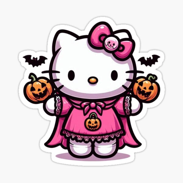 Item preview, Hello Kitty Witch Pink Halloween Kawaii Spooky Aesthetic PNG designed and sold by rfd2.