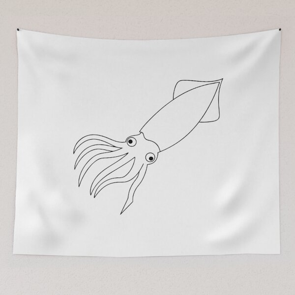 Item preview, Squid Friendly 1 Line Art Gift designed and sold by OneLine Studio.