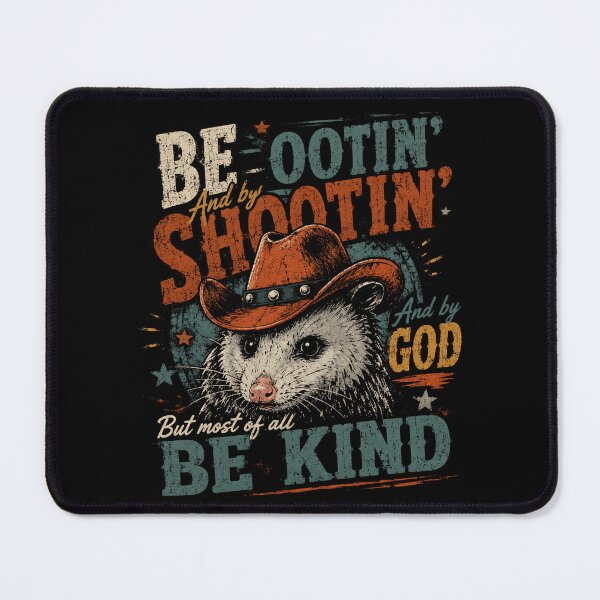 Item preview, Be Ootin' And Shootin' And By God But Most Of All Be Kind Opossum Western Country Kindness designed and sold by HumansStuck12.