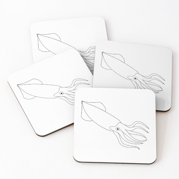 Item preview, Squid Friendly  Line Art Gift designed and sold by OneLine Studio.