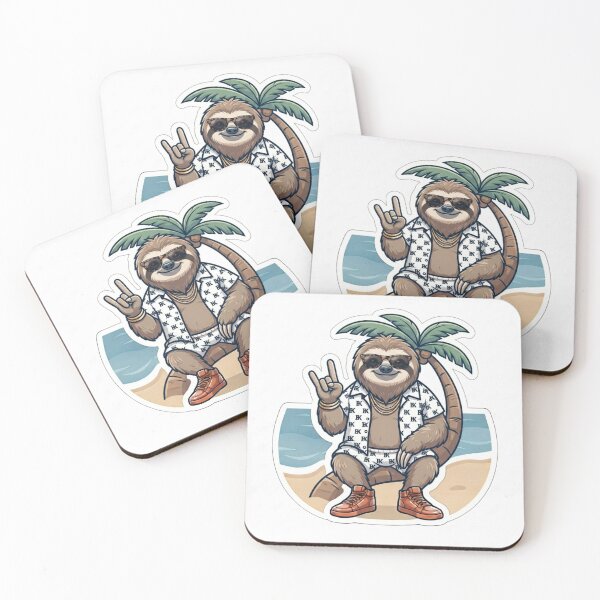 Item preview, Chill Sloth Rocker Summer Beach Graphic designed and sold by BoldConcept43.