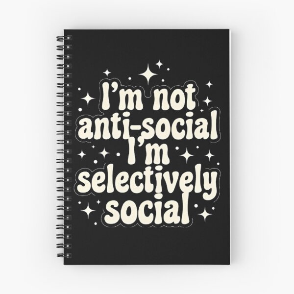 Item preview, I'm Not Anti-Social I'm Selectively designed and sold by Linework Studio.