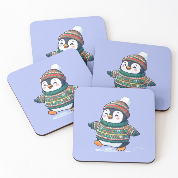 Item preview, Cute Christmas Penguin Ugly Sweater Winter Sticker designed and sold by Raw Tigers.