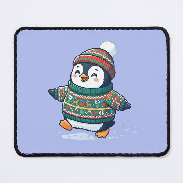 Item preview, Cute Christmas Penguin Ugly Sweater Winter Sticker designed and sold by Raw Tigers.