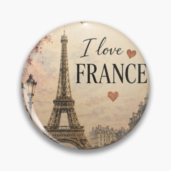 Item preview, I Love France - Vintage French Food Watercolor Travel Art designed and sold by ForeverCities.