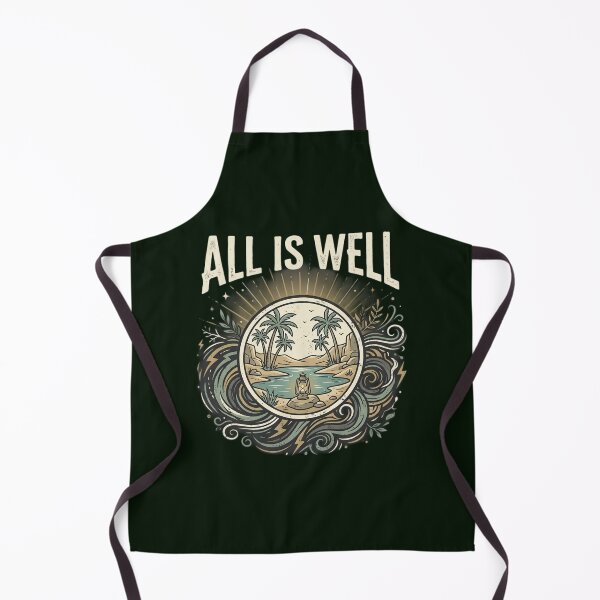 Item preview, All Is Well Vintage Typography T-Shirt | Minimalist Lantern Nature Quote | Inspirational Retro Aesthetic Design designed and sold by Bhaskar Digital Art.