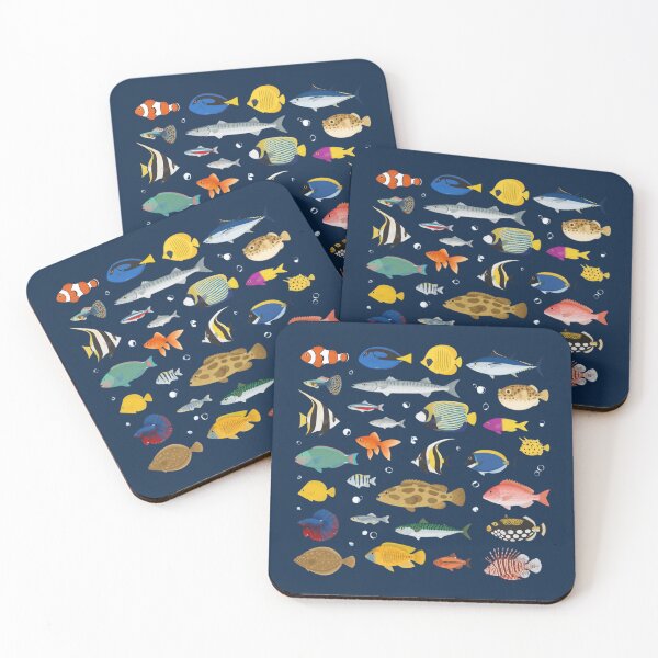Item preview, Colorful Tropical Fish Species Pattern designed and sold by Cerys-GS.