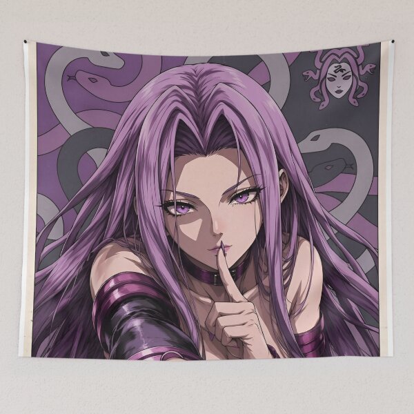Item preview, Rider | Medusa | Mystic Serpent Queen – Purple Anime Fantasy Portrait | Gorgon Inspired Art designed and sold by Dyan4.