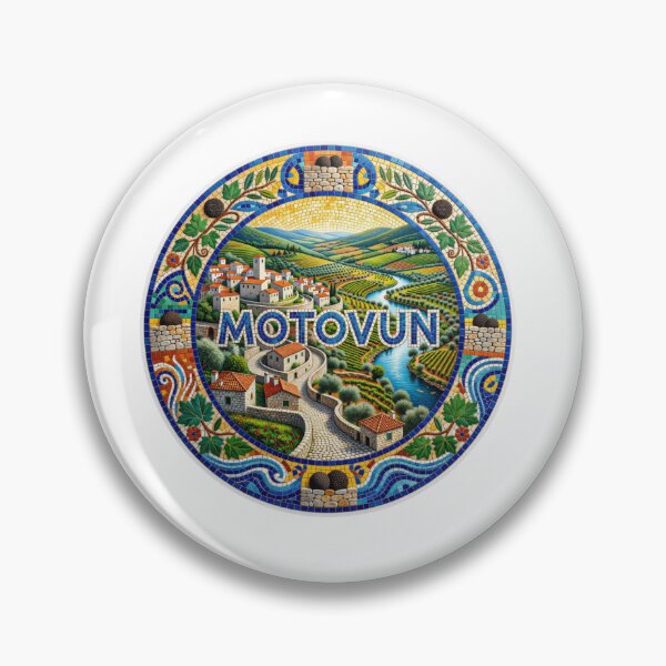Item preview, Motovun Hilltop Mosaic Travel Sticker Summer Souvenir designed and sold by Imaginarium of Chaos falcon88 .