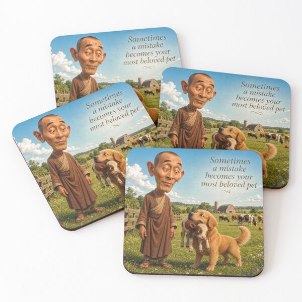 Item preview, Zen Humor Funny Animal Puns Illustration                  designed and sold by The Brother Wu Collection.