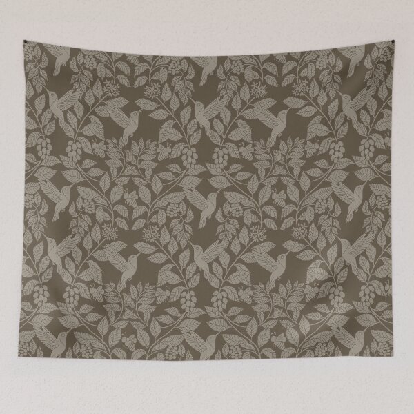 Item preview, Medium Coffee plants, coffee garden, hummingbird and bees, coffee arabica  designed and sold by DColourMuse.