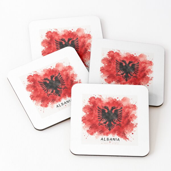 Item preview, Albania Flag Watercolor – Artistic Albanian Flag Design designed and sold by NestDesigns01.