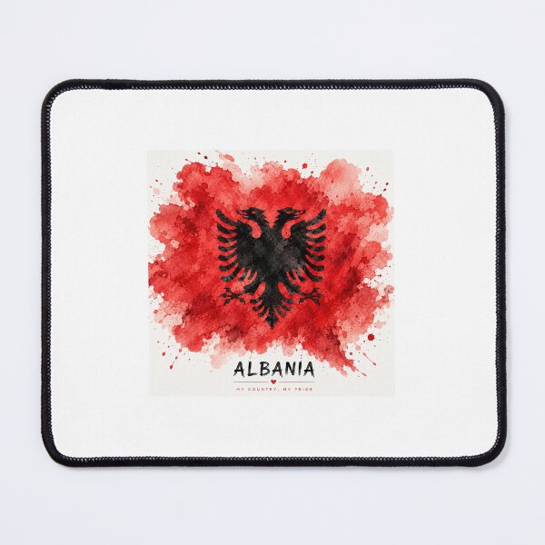 Item preview, Albania Flag Watercolor – Artistic Albanian Flag Design designed and sold by NestDesigns01.