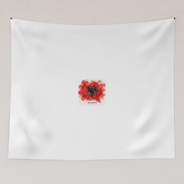 Item preview, Albania Flag Watercolor – Artistic Albanian Flag Design designed and sold by NestDesigns01.