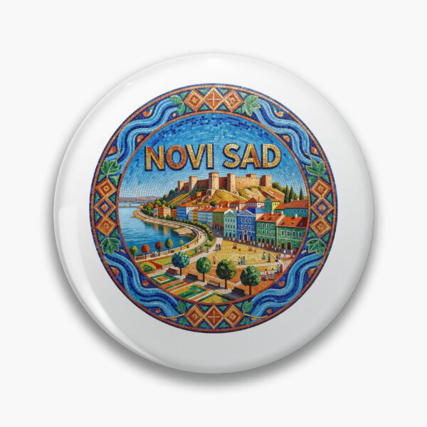 Item preview, Novi Sad Fortress Mosaic Travel Sticker Summer Souvenir designed and sold by Imaginarium of Chaos falcon88 .