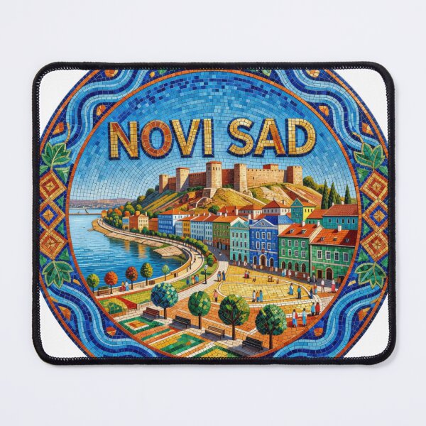 Item preview, Novi Sad Fortress Mosaic Travel Sticker Summer Souvenir designed and sold by Imaginarium of Chaos falcon88 .