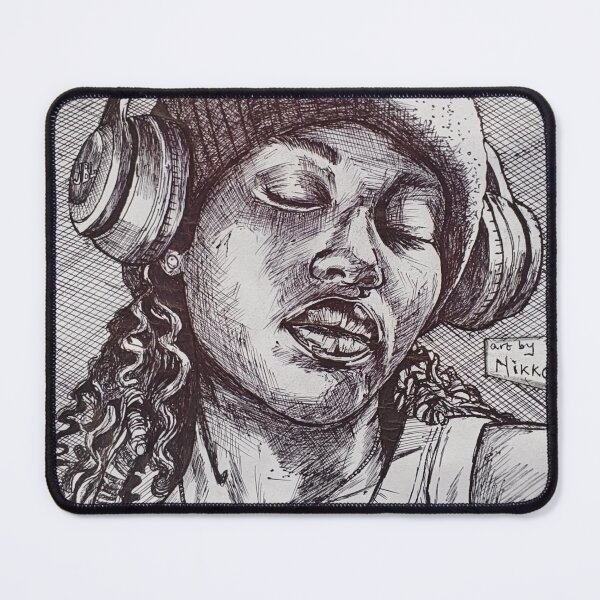 Item preview, Lost in the Music Ink Portrait Illustration designed and sold by InkcredibleNG.