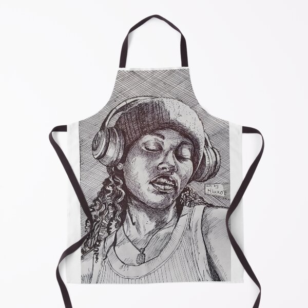 Item preview, Lost in the Music Ink Portrait Illustration designed and sold by InkcredibleNG.