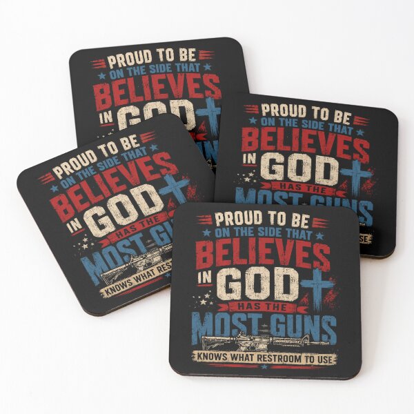 Item preview, Proud To Be On The Side That Believes In God Has The Most Guns Knows What Restroom To Use American Patriot Conservative designed and sold by HumansStuck12.