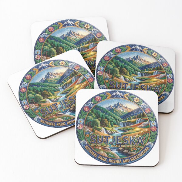 Item preview, Sutjeska National Park Mosaic Travel Sticker Summer Souvenir designed and sold by Imaginarium of Chaos falcon88 .