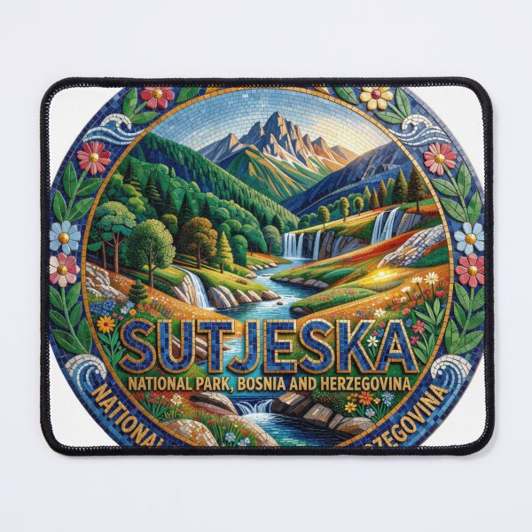 Item preview, Sutjeska National Park Mosaic Travel Sticker Summer Souvenir designed and sold by Imaginarium of Chaos falcon88 .