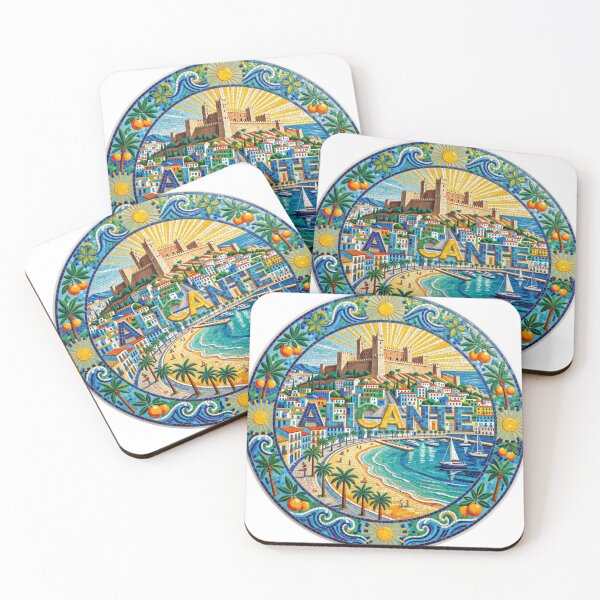 Item preview, Alicante Mediterranean Mosaic Travel Sticker Summer Souvenir designed and sold by Imaginarium of Chaos falcon88 .