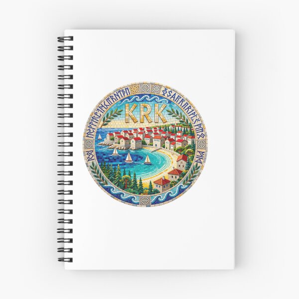 Item preview, Krk Island Mosaic Travel Sticker Summer Souvenir designed and sold by Imaginarium of Chaos falcon88 .