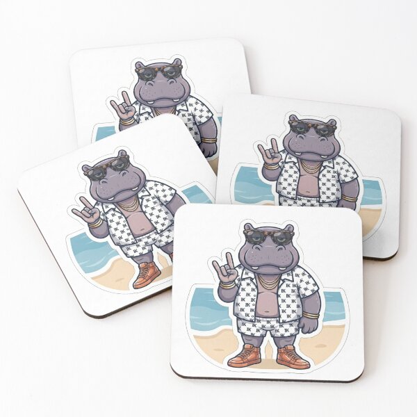 Item preview, Cool Hippo Rocker Summer Beach Graphic designed and sold by BoldConcept43.
