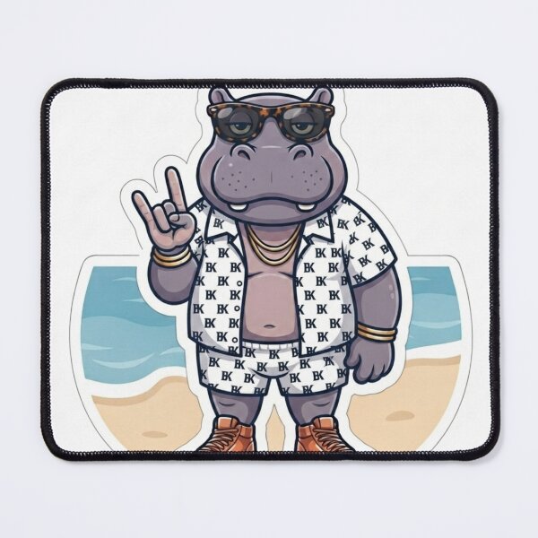 Item preview, Cool Hippo Rocker Summer Beach Graphic designed and sold by BoldConcept43.