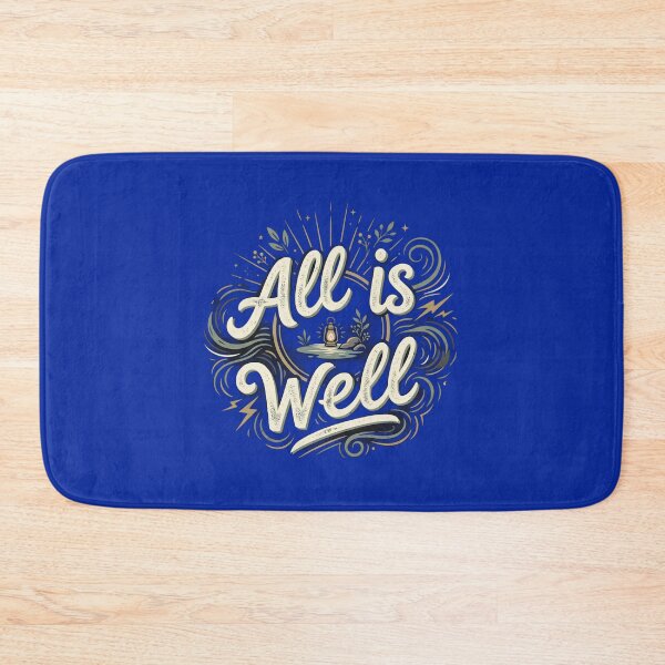 Item preview, All Is Well Vintage Typography T-Shirt | Minimalist Lantern Nature Quote | Inspirational Retro Aesthetic Design designed and sold by Bhaskar Digital Art.