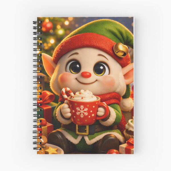 Item preview, Cute Christmas Elf Hot Cocoa Festive Holiday designed and sold by Soluna Studio.