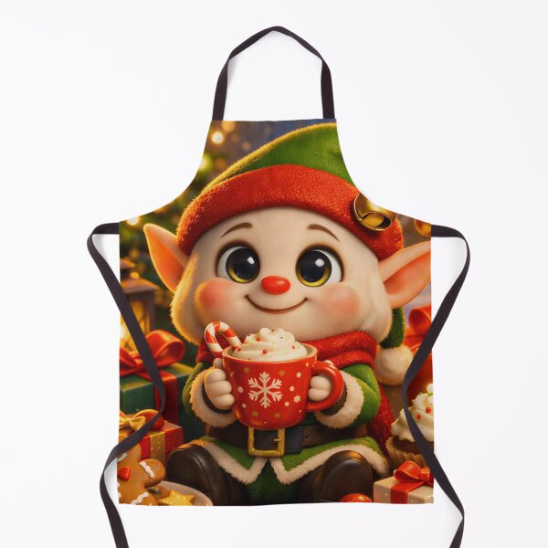 Item preview, Cute Christmas Elf Hot Cocoa Festive Holiday designed and sold by Soluna Studio.