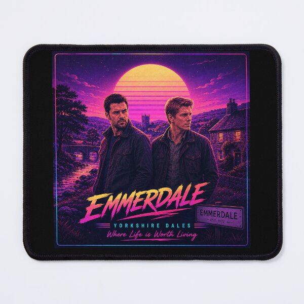 Item preview, Emmerdale Retro Sunset Synthwave British TV Drama Fan Art designed and sold by Abidel.