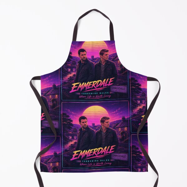 Item preview, Emmerdale Retro Sunset Synthwave British TV Drama Fan Art designed and sold by Abidel.