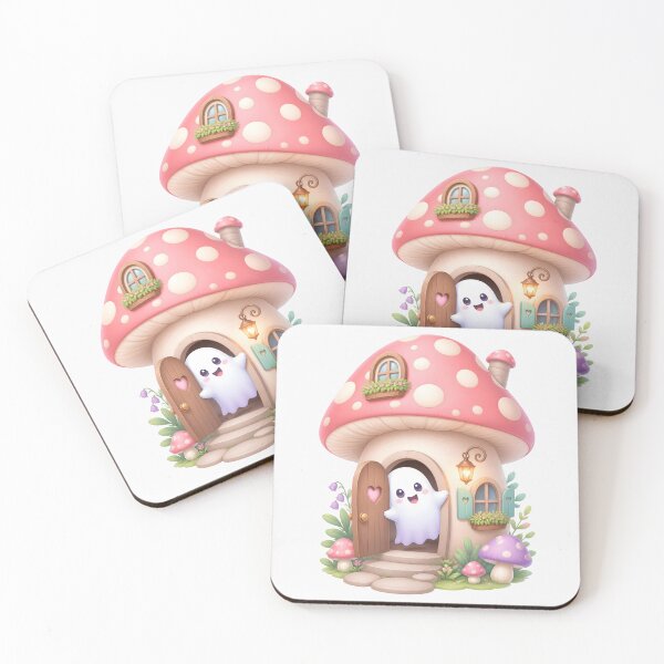 Item preview, Cute Kawaii Ghost Mushroom House designed and sold by naragon4289.