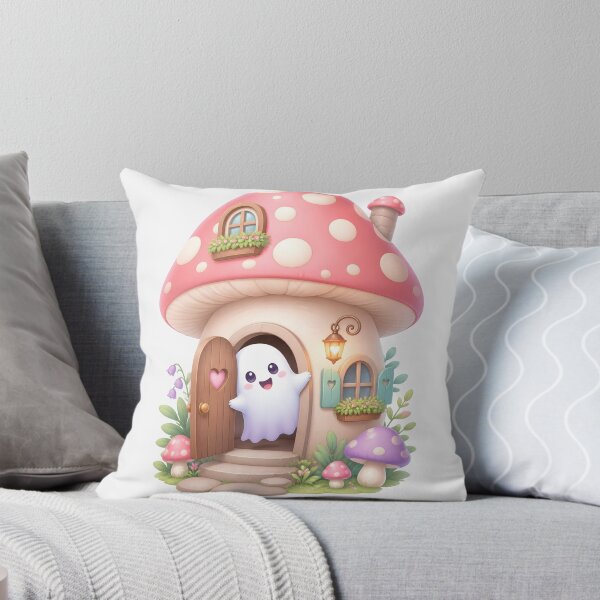 Item preview, Cute Kawaii Ghost Mushroom House designed and sold by naragon4289.