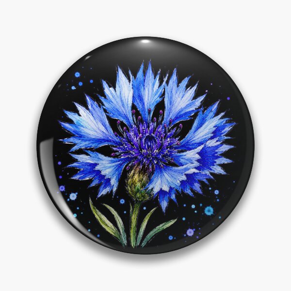 Item preview, Blue Cornflower Watercolor Art – Elegant Botanical Floral Illustration designed and sold by ColorSplash123.