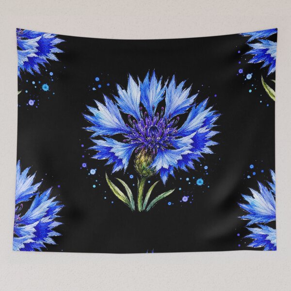 Item preview, Blue Cornflower Watercolor Art – Elegant Botanical Floral Illustration designed and sold by ColorSplash123.