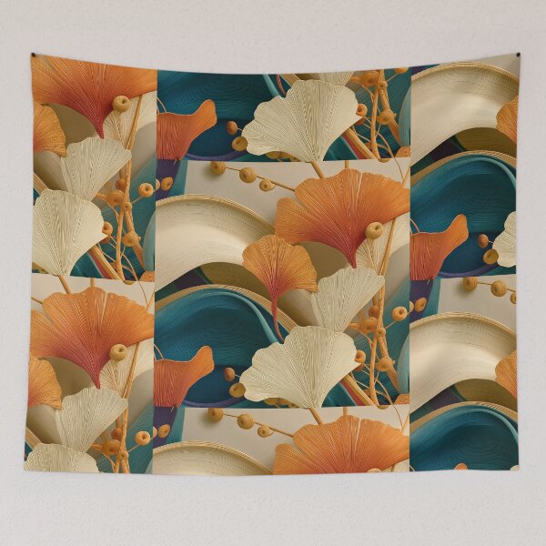 Item preview, Abstract Botanical Ginkgo Wall Art designed and sold by CheersTOGETHER.