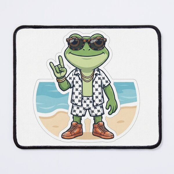 Item preview, Cool Frog Rocker Summer Beach Graphic designed and sold by BoldConcept43.