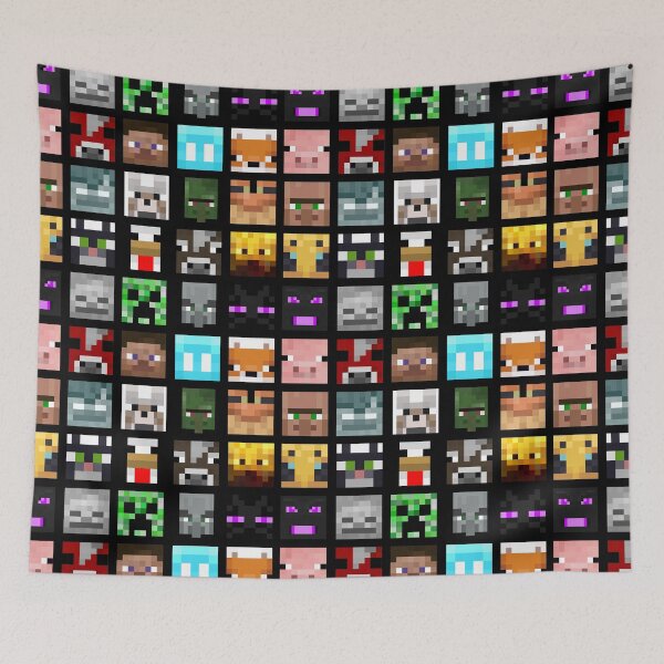 Item preview, blocky gaming pattern steve creeper enderman minecrafter designed and sold by Infdesigner.