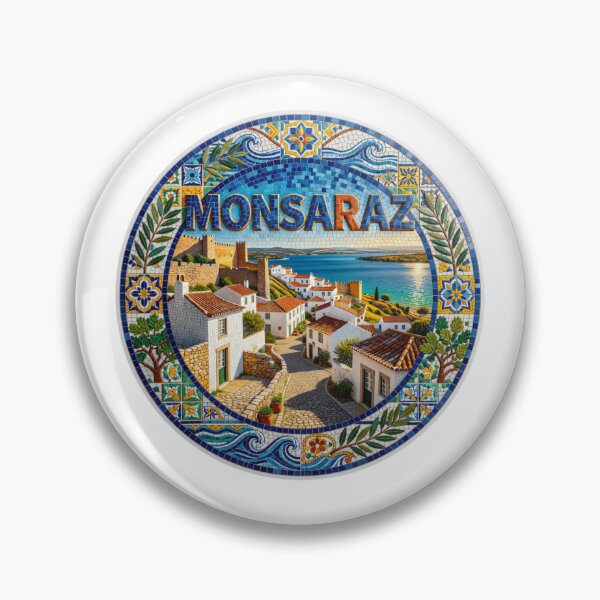 Item preview, Monsaraz Medieval Mosaic Travel Sticker Summer Souvenir designed and sold by Imaginarium of Chaos falcon88 .