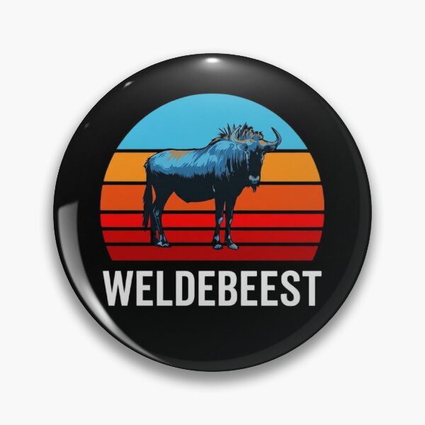 Item preview, Weldebeest Retro Sunset Wildebeest African Safari Wildlife designed and sold by haitrieuic96.