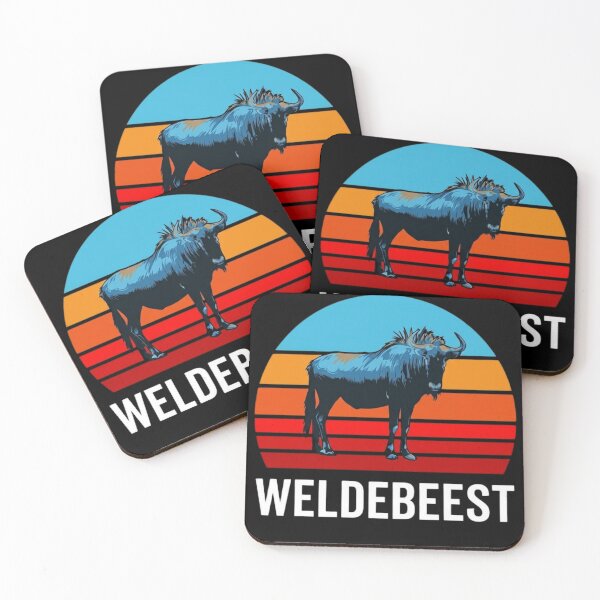 Item preview, Weldebeest Retro Sunset Wildebeest African Safari Wildlife designed and sold by haitrieuic96.
