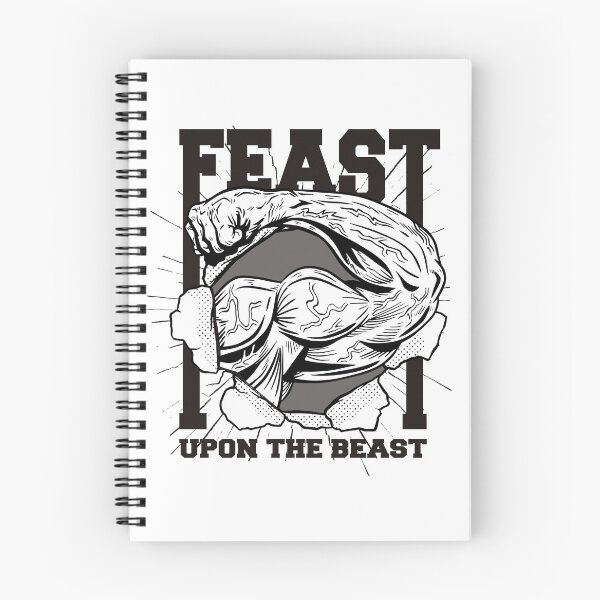 Item preview, Feast Upon the Beast | Hardcore Bodybuilding Gym Motivation Design designed and sold by Hilal-Studio.