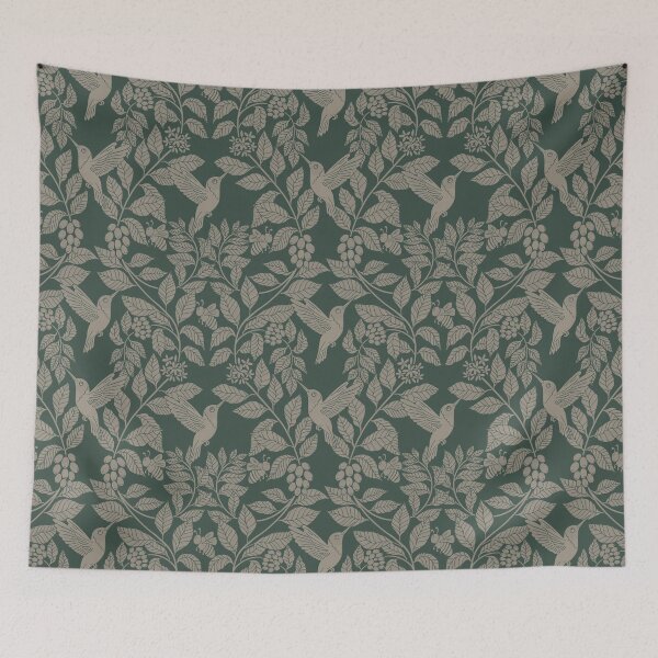 Item preview, Medium Coffee plants, coffee garden, hummingbird and bees, coffee arabica  designed and sold by DColourMuse.