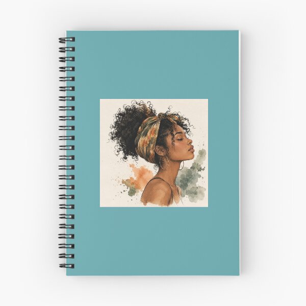 Item preview, Curly Queen – Watercolor Headwrap Portrait designed and sold by Reelsetdessins.