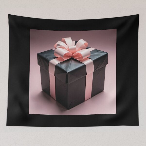 Aperçu de l'œuvre Coffret cadeau noir mat et rose pâle – Art esthétique moderne créée et vendue par TrezeTreze.