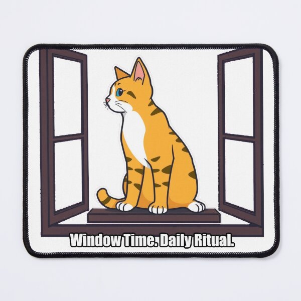 Item preview, Tabby Cat - Window Time Daily Ritual - Funny Cat Gift designed and sold by pawdrops.